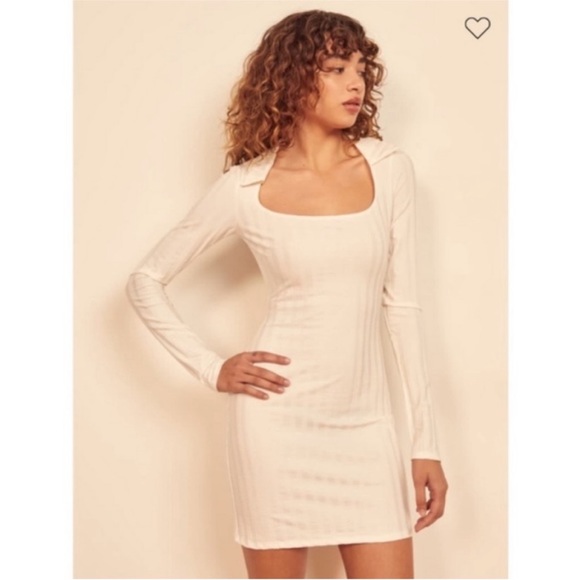 NEW Reformation Vittoria Dress Ivory Medium - Picture 15 of 17